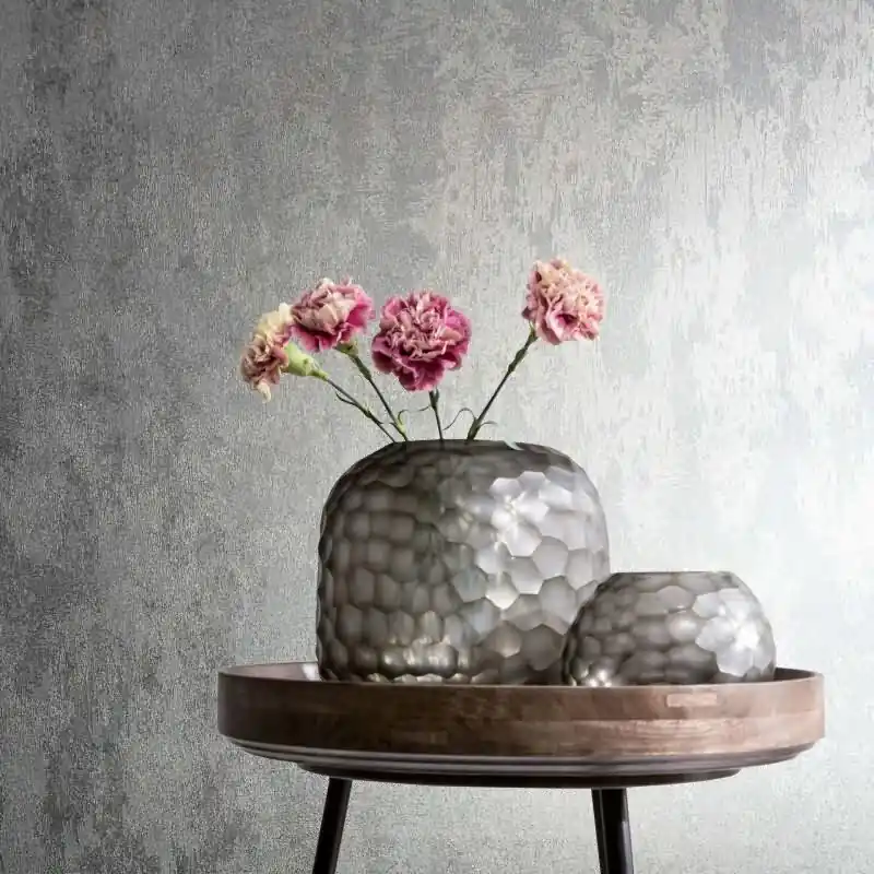 Vliestapete Betonoptik Metalloptik Modern glänzend in Silber für Wohnzimmer, Schlafzimmer, Büro (KG-172704) Heißes Angebot