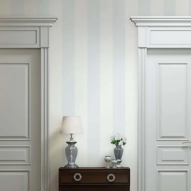 Versand Am Gleichen Tag Vliestapete Blockstreifen Streifen Modern in Blau für Wohnzimmer, Schlafzimmer, Lounge (KG-172871)