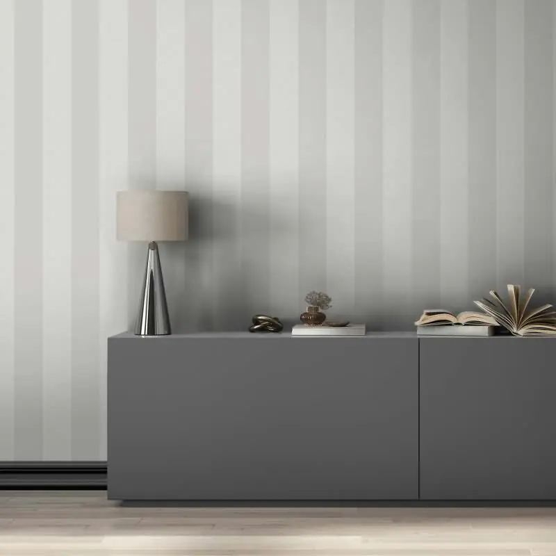 Heißes Angebot Vliestapete Blockstreifen Streifen Modern in Grau für Wohnzimmer, Schlafzimmer, Lounge (KG-172873)