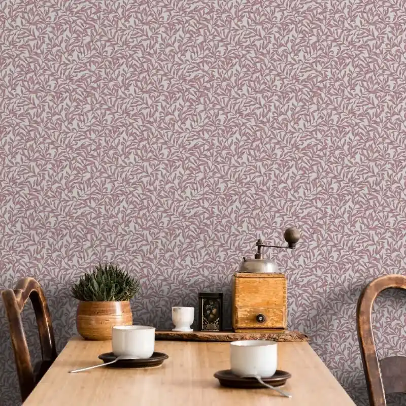 Vliestapete Blätter, Blattmotiv Floral Natur in Rot für Wohnzimmer, Schlafzimmer, Lounge (KG-172874) Aktuell