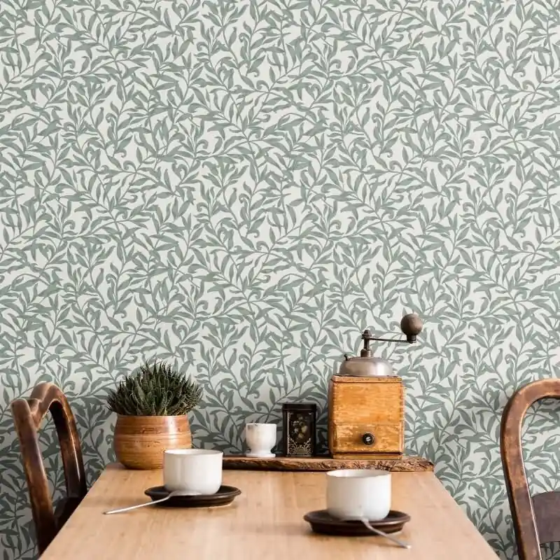Bestpreis Vliestapete Blätter, Blattmotiv Floral Natur in Grau für Wohnzimmer, Schlafzimmer, Lounge (KG-172875)