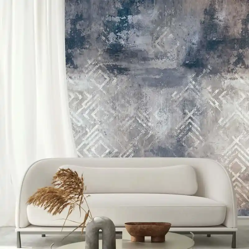 Digitaldruck Betonoptik Grafisch Modern in Anthrazit für Wohnzimmer, Schlafzimmer (KG-172902) Highlight