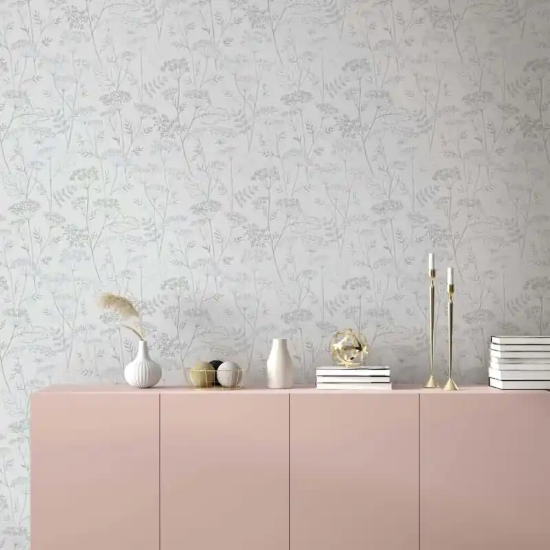 Vliestapete Blumen, Blätter Floral Natur in Grau für Wohnzimmer, Schlafzimmer (KG-172903) Letzte Chance