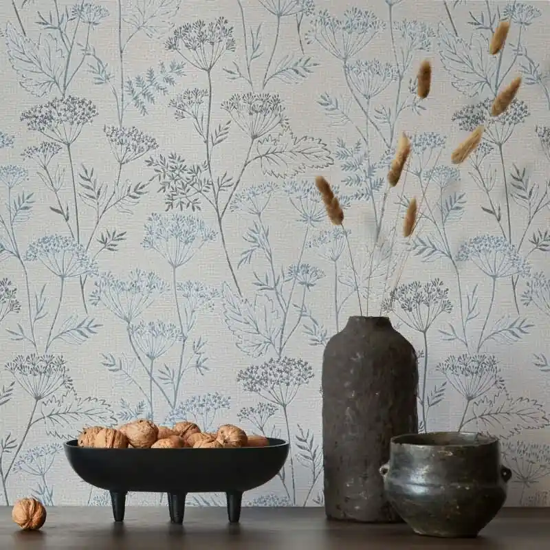Vliestapete Blumen, Blätter Floral Natur in Grau für Wohnzimmer, Schlafzimmer (KG-172904) Jetzt Kaufen