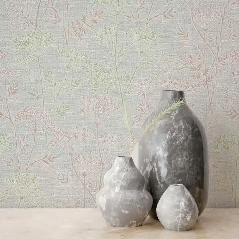 Vliestapete Blumen, Blätter Floral Natur in Grau für Wohnzimmer, Schlafzimmer (KG-172905) Letzte Chance