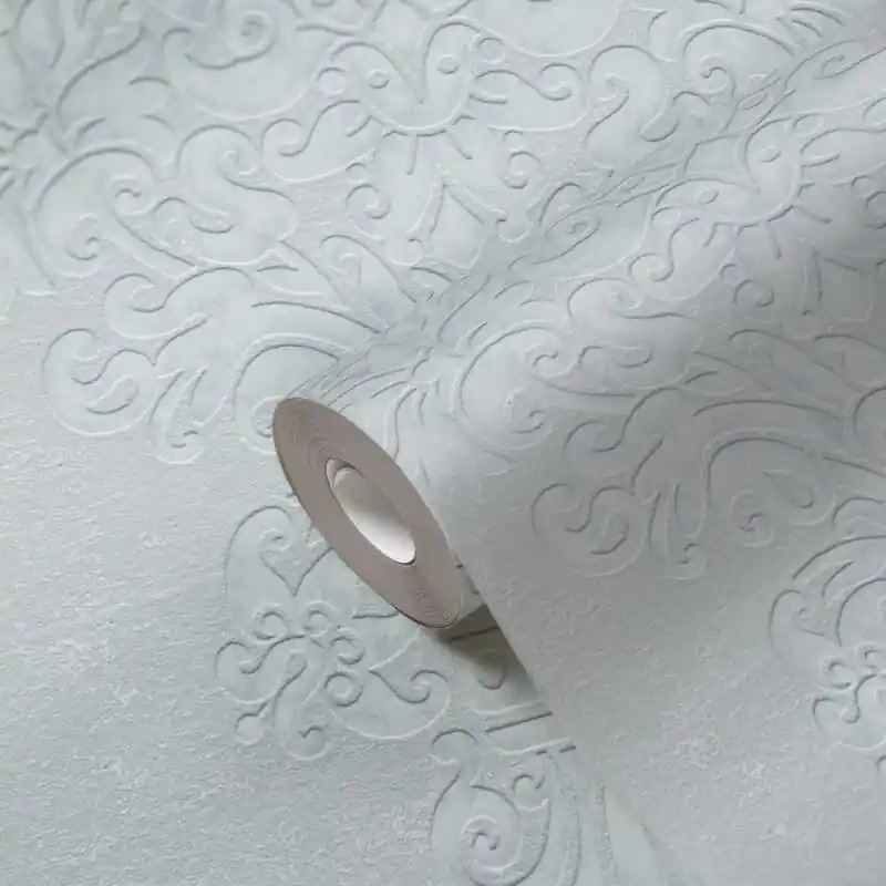 Barock-Tapete mit Ornamenten Hellgrau Silber - Vliestapete edel - Mustertapete AS-Creation (KG-174511) Preiswert