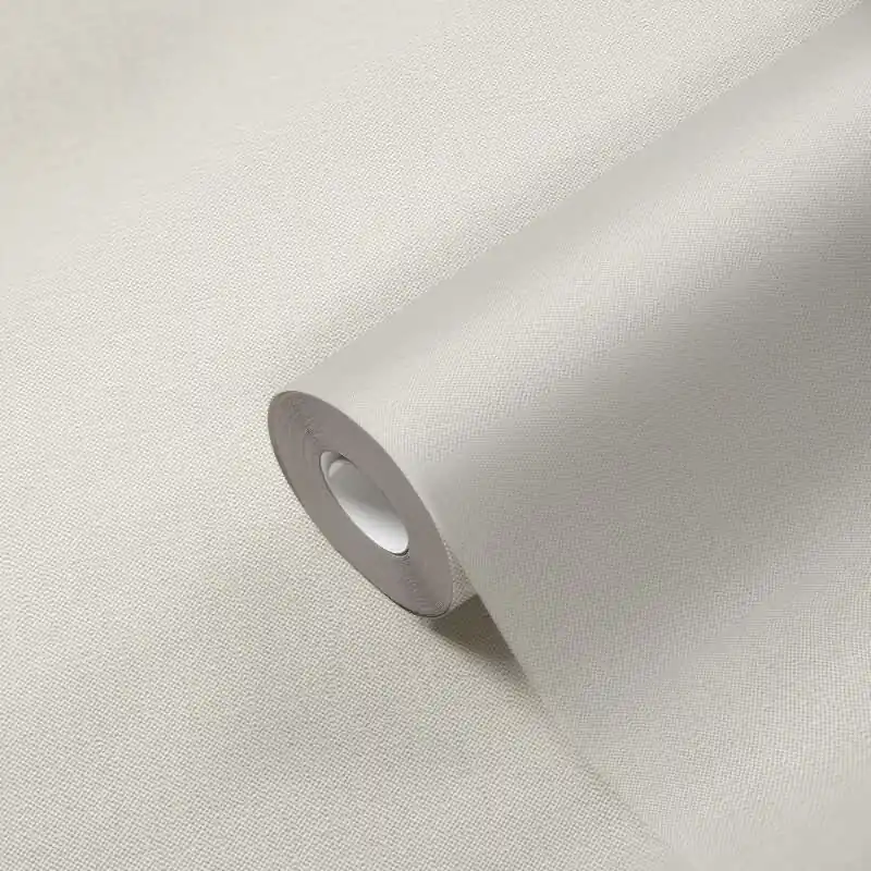 Aktuell Unitapete mit Textilstruktur Creme Beige - Vliestapete in Leinenoptik modern AS-Creation (KG-174543)