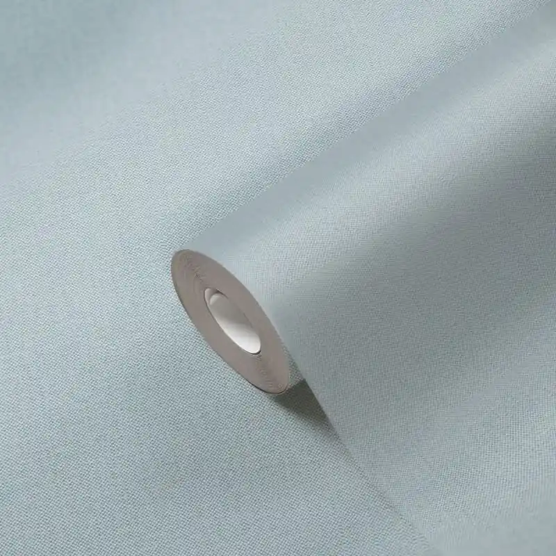Unitapete mit Leinenstruktur Hellblau - Vliestapete modern einfarbig AS-Creation (KG-174546) Echt