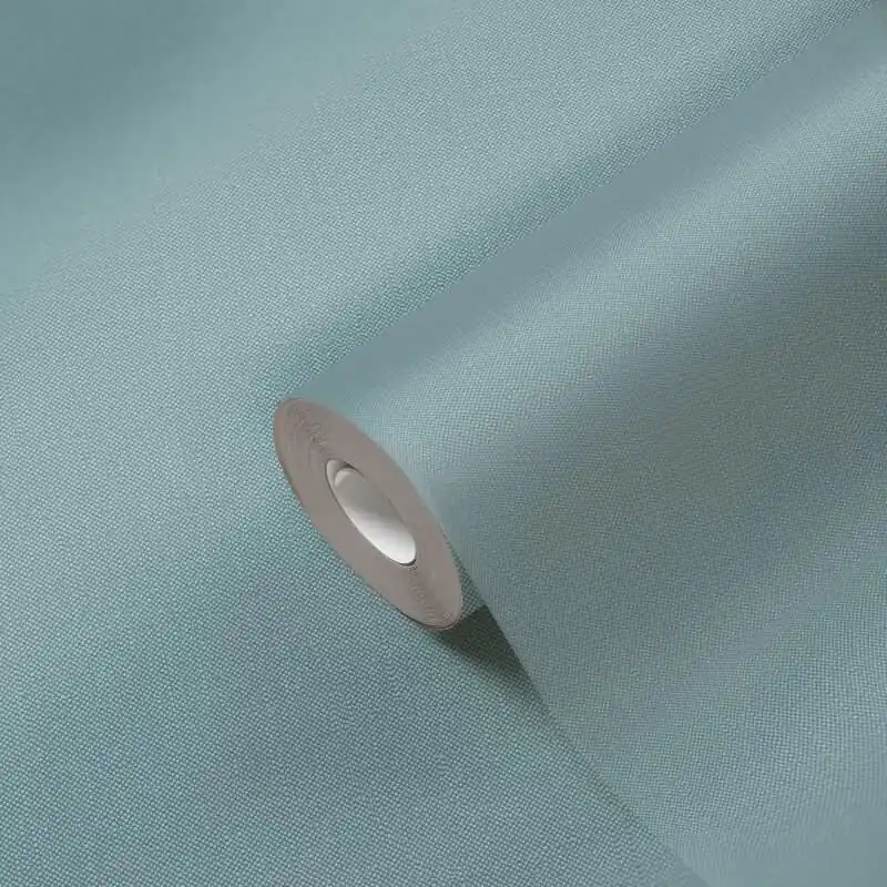 Top-Angebot Uni Tapete mit Leinen Struktur Türkisblau - Vlies Tapete modern einfarbig AS-Creation (KG-174545)