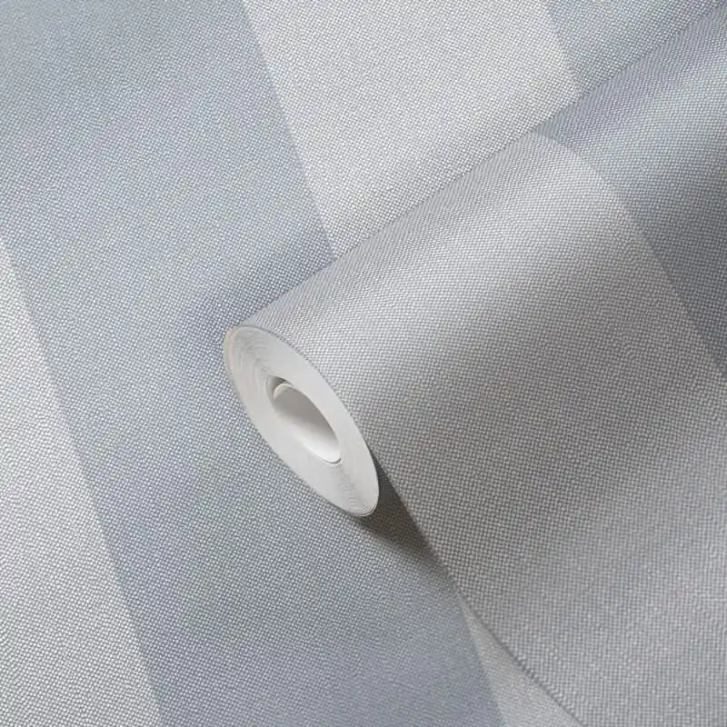 Top-Seller Streifentapete Blau Grau - Vlies Tapete mit Leinenstruktur modern dezent AS-Creation (KG-174556)