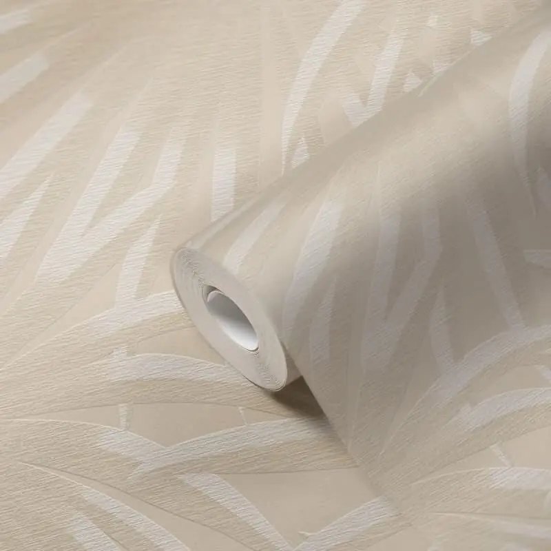 Dschungel-Tapete Beige Creme - Vliestapete mit Palmenblättern - Tropisches Muster matt AS-Creation (KG-174567) Top-Seller