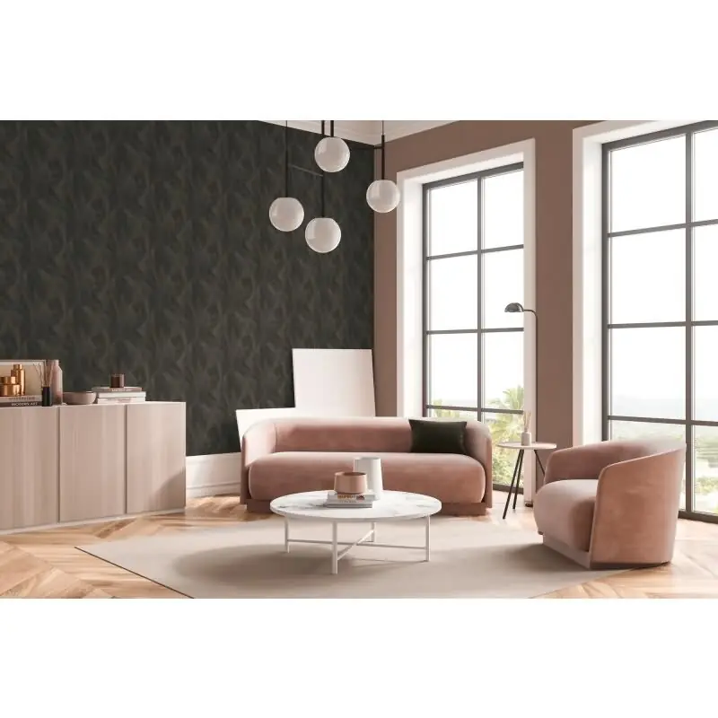 Letzte Chance 3D-Tapete Geometrisch Dunkelgrün Braun - Vliestapete mit Faltoptik - Mustertapete livingwalls (KG-174622)