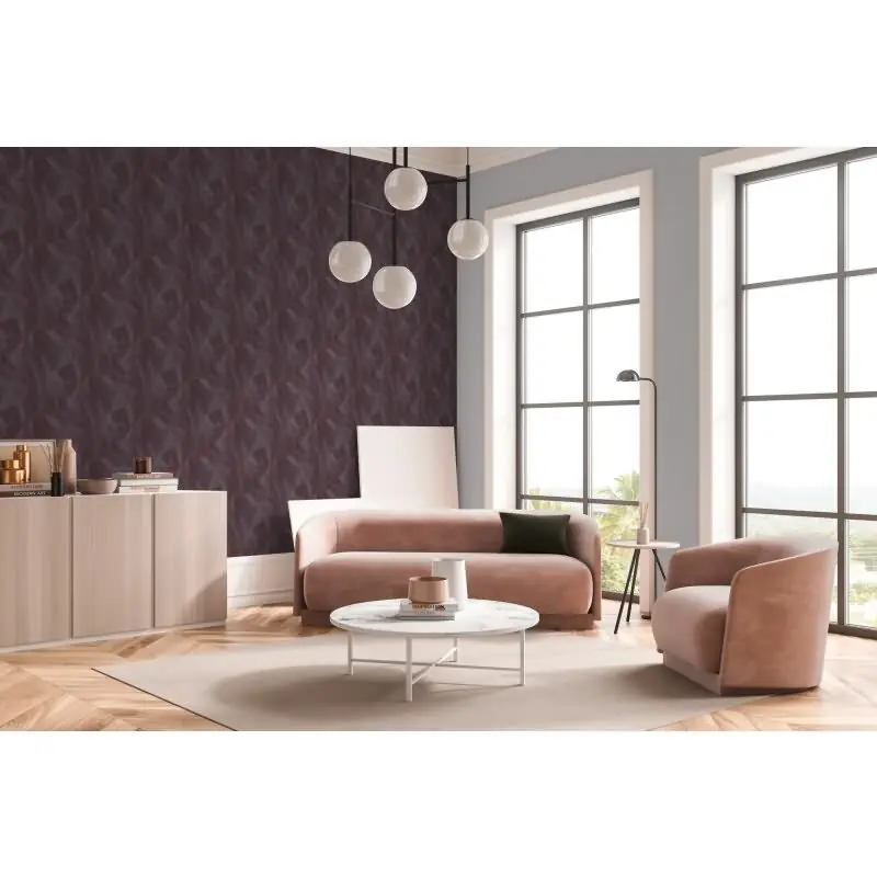 3D-Tapete Geometrisch Bordeaux Grau - Vliestapete mit Faltoptik - Mustertapete modern livingwalls (KG-174623) Direkt Vom Hersteller