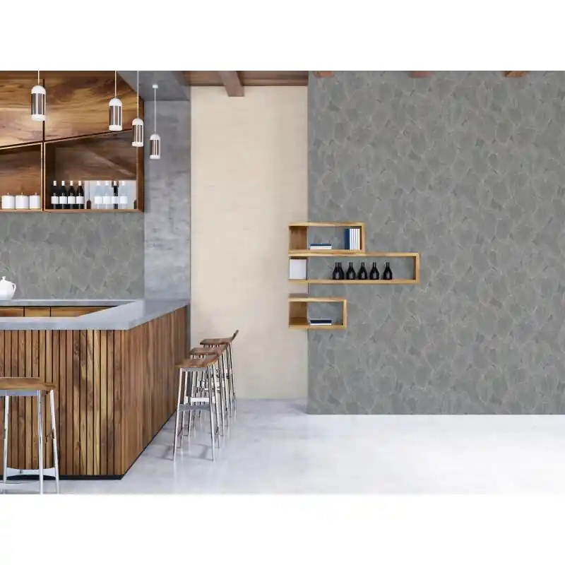 Bestseller Blätter-Tapete Grau Silber - Vliestapete mit Blattmuster - Mustertapete modern livingwalls (KG-174629)