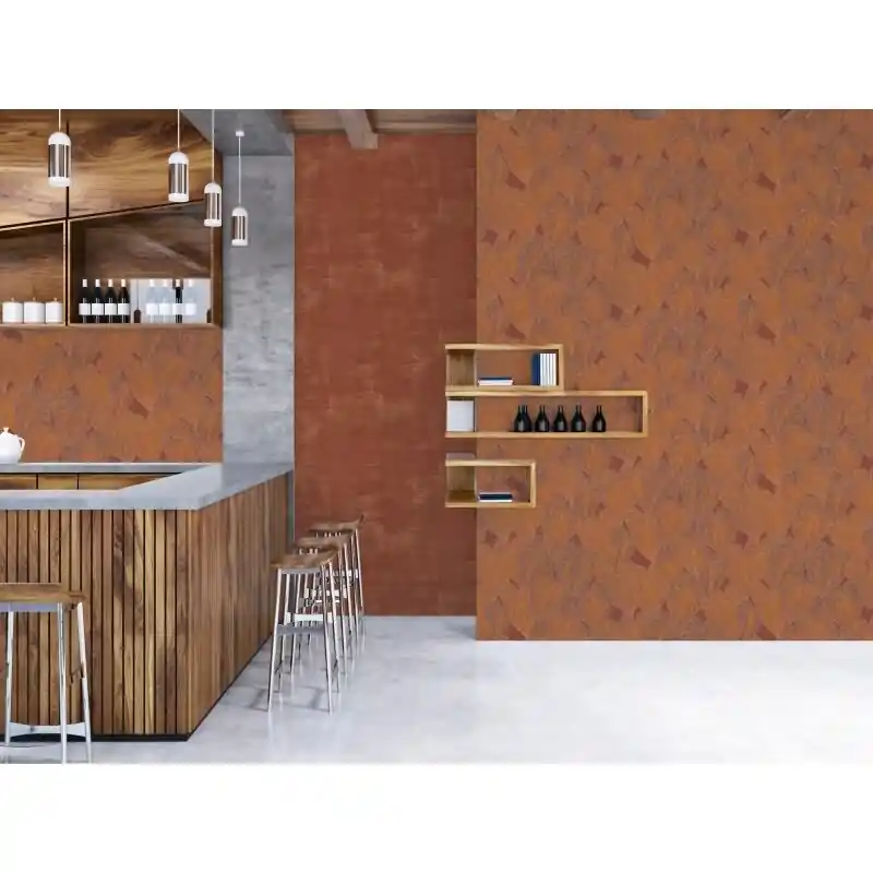 Blätter-Tapete Terracotta Kupfer - Vliestapete mit Blattmuster - Mustertapete modern livingwalls (KG-174630) Bestseller