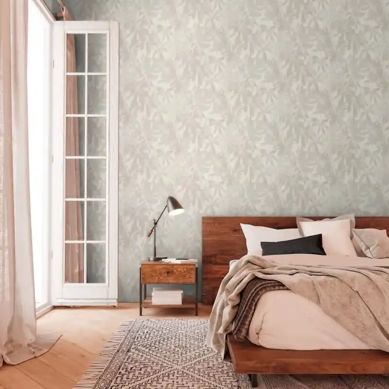 Wochenendangebot Dschungel-Tapete Creme Beige - Vliestapete mit Palmenmotiv - Mustertapete modern livingwalls (KG-174644)