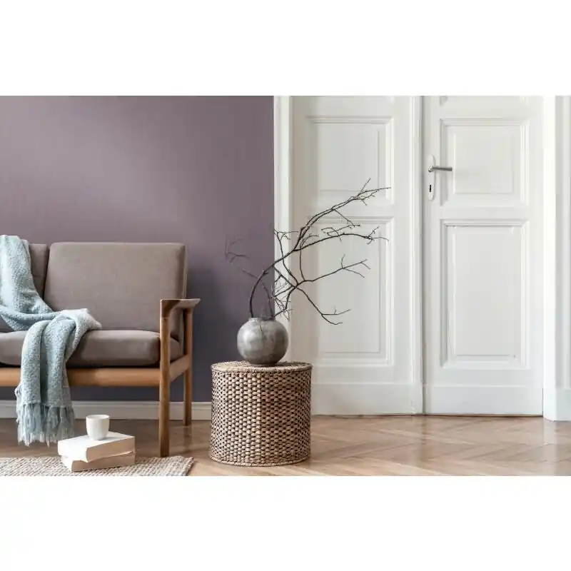 Echt Unitapete Uni Aubergine - Einfarbige Vliestapete modern - Glatte Wandtapete livingwalls (KG-174664)