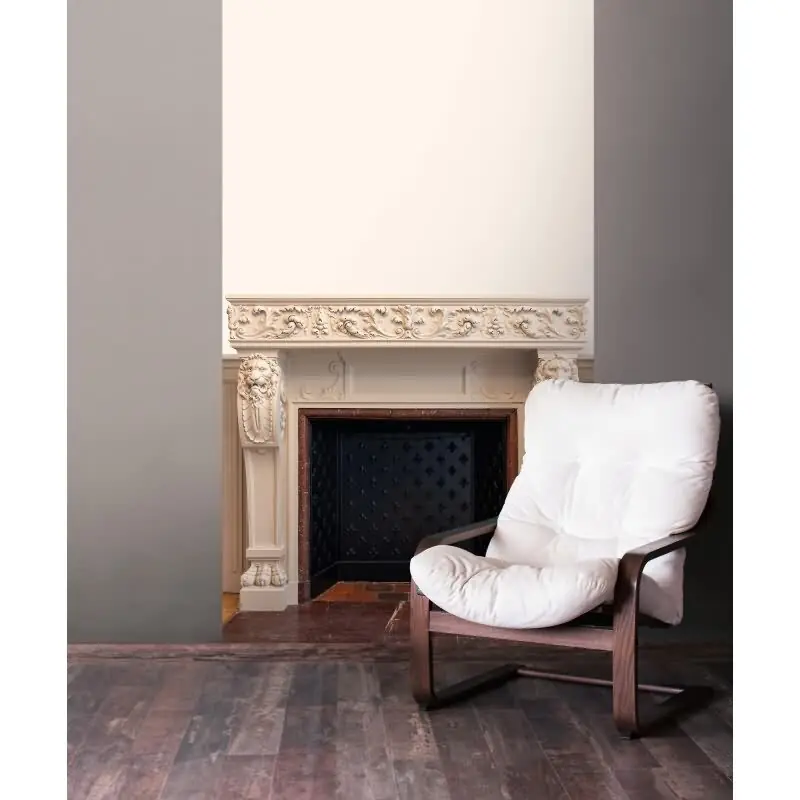 Zertifiziert Fototapete Kamin klassisch Beige - Vliestapete mit Kaminmotiv - Wanddekoration modern livingwalls (KG-174671)