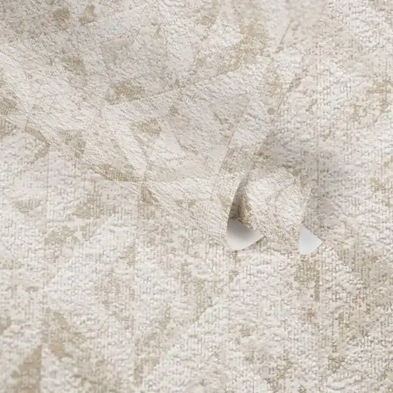 Günstig 3D-Tapete geometrisch Weiß Beige - Strukturierte Vliestapete mit Muster AS-Creation (KG-174745)