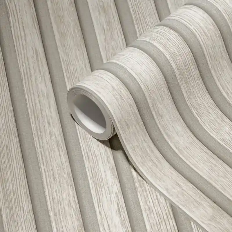 Holzoptik-Tapete Streifen Grau Beige - Vliestapete modern skandinavisch - Holzpaneele AS-Creation (KG-174798) Jetzt Bestellen