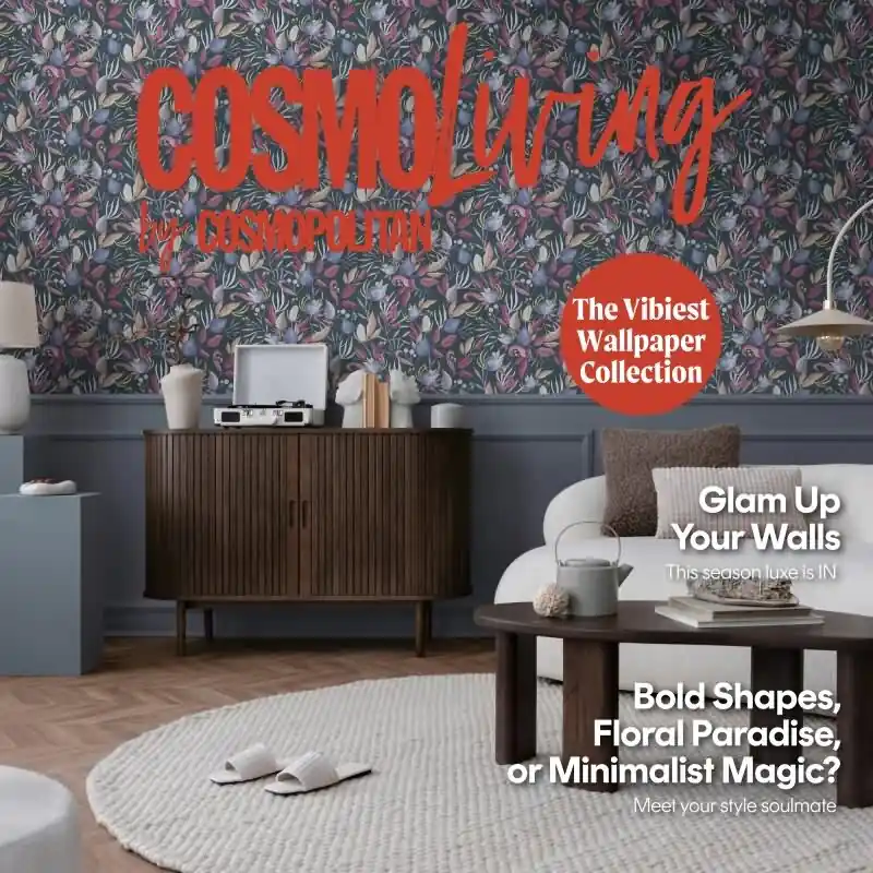 Garantierte Lieferung COSMOPOLITAN Vliestapete Blätter Blau Rot moderne Designer Tapete livingwalls (KG-174892)