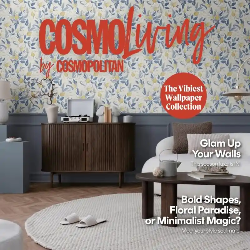 Versand Am Gleichen Tag COSMOPOLITAN Vliestapete Blumentapete Weiß Blau Gelb moderne florale Tapete für die Küche livingwalls (KG-174895)