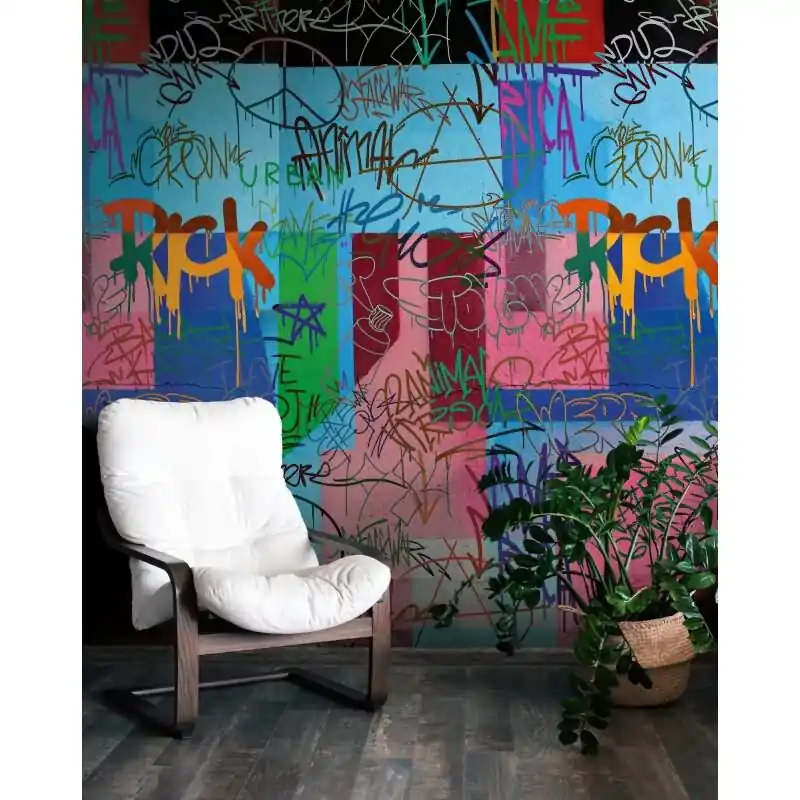 Fototapete Pop-Art Collage Bunt - Street-Art Look in kräftigen Farben - livingwalls Vliestapete erweiterbar (KG-175103) Direkt Vom Hersteller