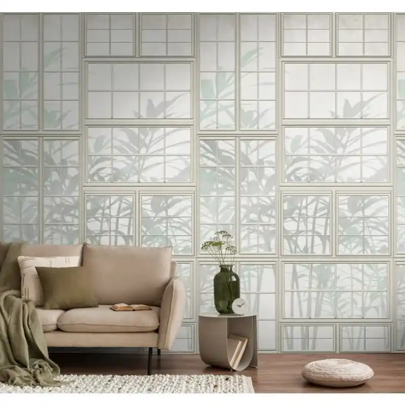 Fototapete Bücherregal mit Weltkarte Beige - Vintage-Look mit Globus-Charme - livingwalls Vliestapete erweiterbar (KG-175123) Beliebt