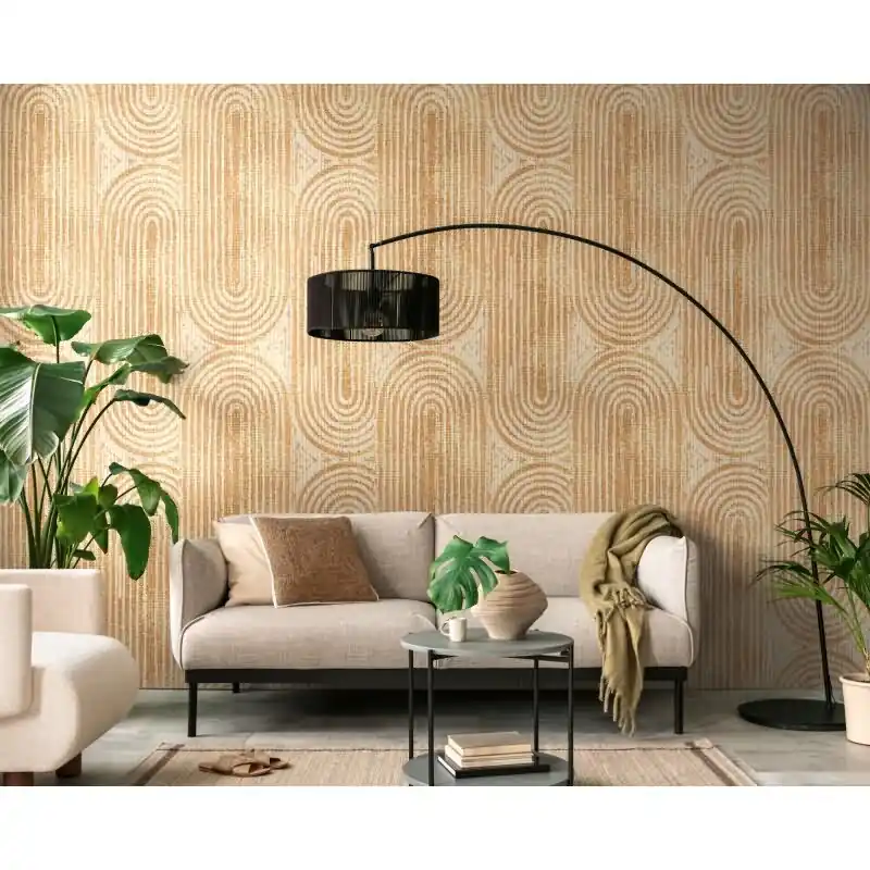 Fototapete Mandala Muster Gold Beige - Orientalisches Design mit Glanzoptik - livingwalls Vliestapete erweiterbar (KG-175145) Expressversand