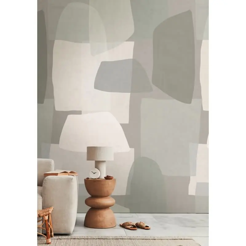 Design livingwalls Vliestapete Beige-Grau - Wandbild 280x159 cm - Abstrakte Naturtöne für moderne Raumgestaltung (KG-175200) Online Kaufen
