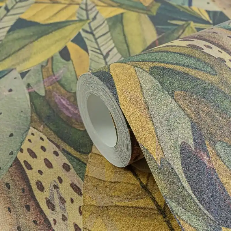 Rabatt Tropenwald-Tapete mit grafischem Blättermuster livingwalls (KG-175230)