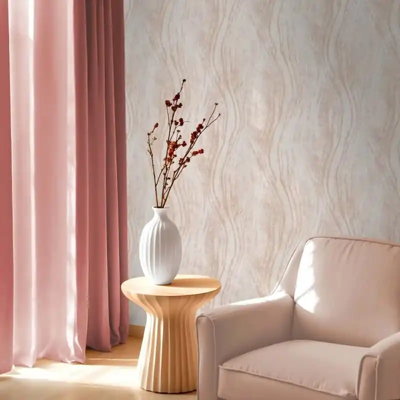 Letzte Chance Vliestapete Beton, Wellen Grafisch Modern in Beige Novamur (KG-175252)