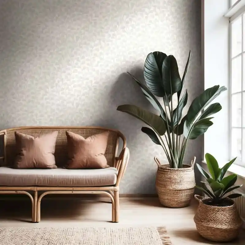 Vliestapete Blätter, Beton Floral Natur Novamur (KG-175260) Letzte Chance