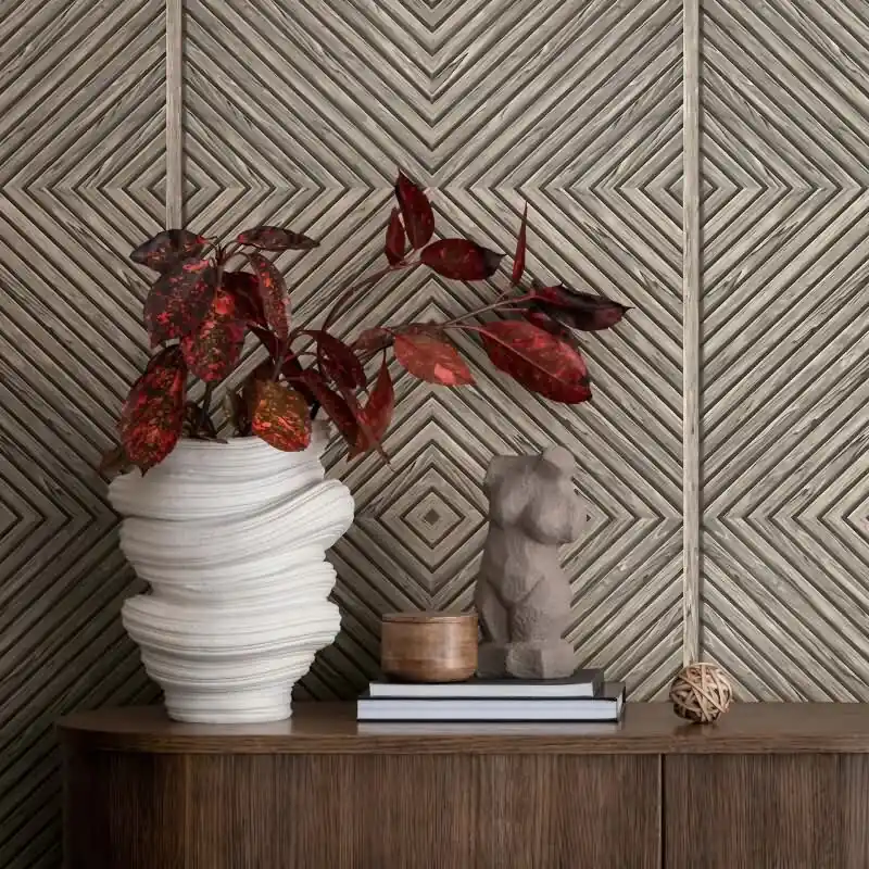 Sofort Bestellen Vliestapete Holz, Geometrisch Holzoptik Geometrisch, matt Novamur (KG-175305)