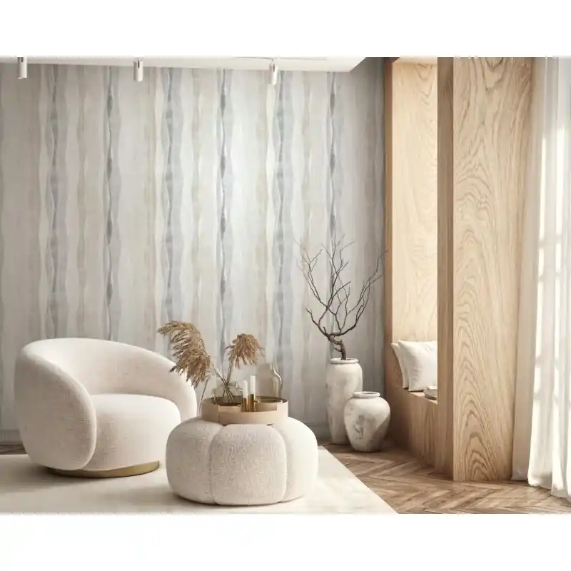 Vliestapete Streifen Grafisch Modern matt in Grau für Wohnzimmer, Schlafzimmer, Büro (KG-175503) Direkt Vom Hersteller