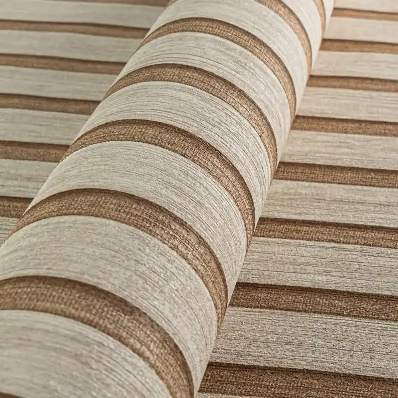 Must-Have Holzoptik-Tapete Hellbeige Karamell - Vertikale Latten 3D-Effekt - Vliestapete modern (KG-175787)