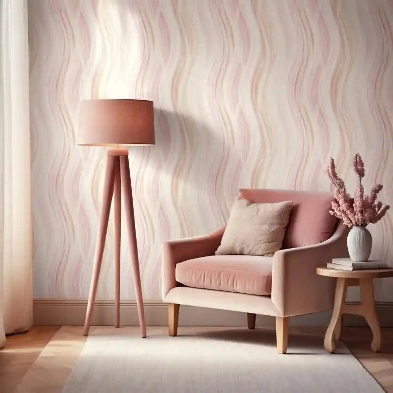 Vliestapete Wellen, Streifen Grafisch Modern matt in Weiß für Wohnzimmer, Schlafzimmer, Küche (KG-175966) Ausverkauf
