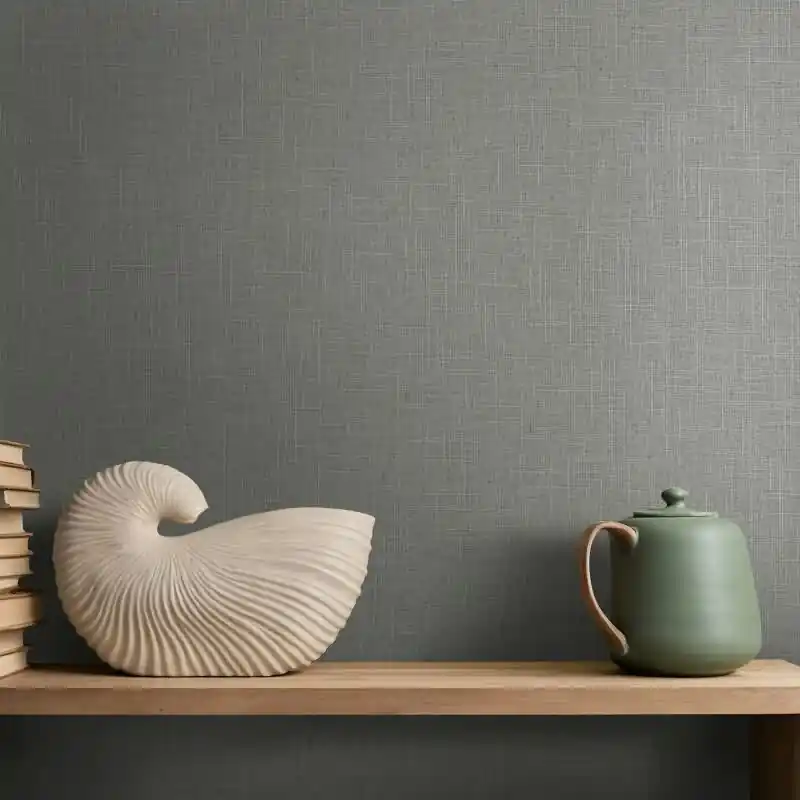 Vliestapete Textil, Struktur Uni Modern matt in Grau für Wohnzimmer, Schlafzimmer, Büro (KG-176027) Beliebt
