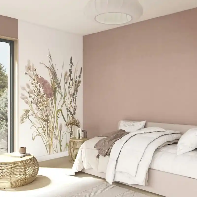 Vliestapete Blumen, Blätter Floral Natur matt in Weiß für Wohnzimmer, Schlafzimmer, Büro (KG-176048) Nur Für Kurze Zeit