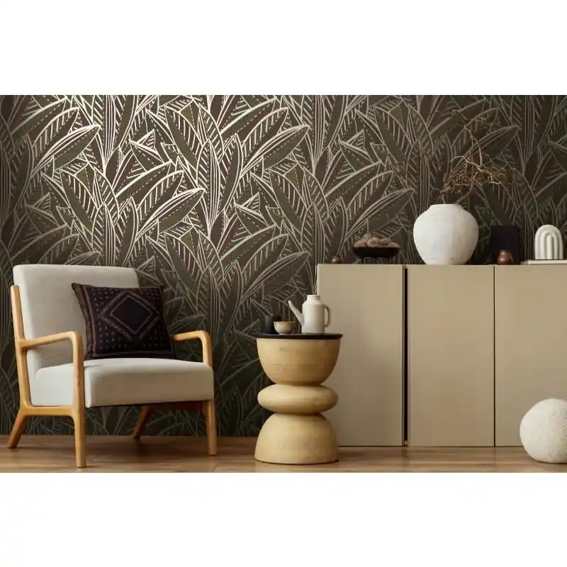 Zertifiziert Vliestapete Blätter Braun Gelb Rot - Floral & Glänzend AS Creation (KG-176070)