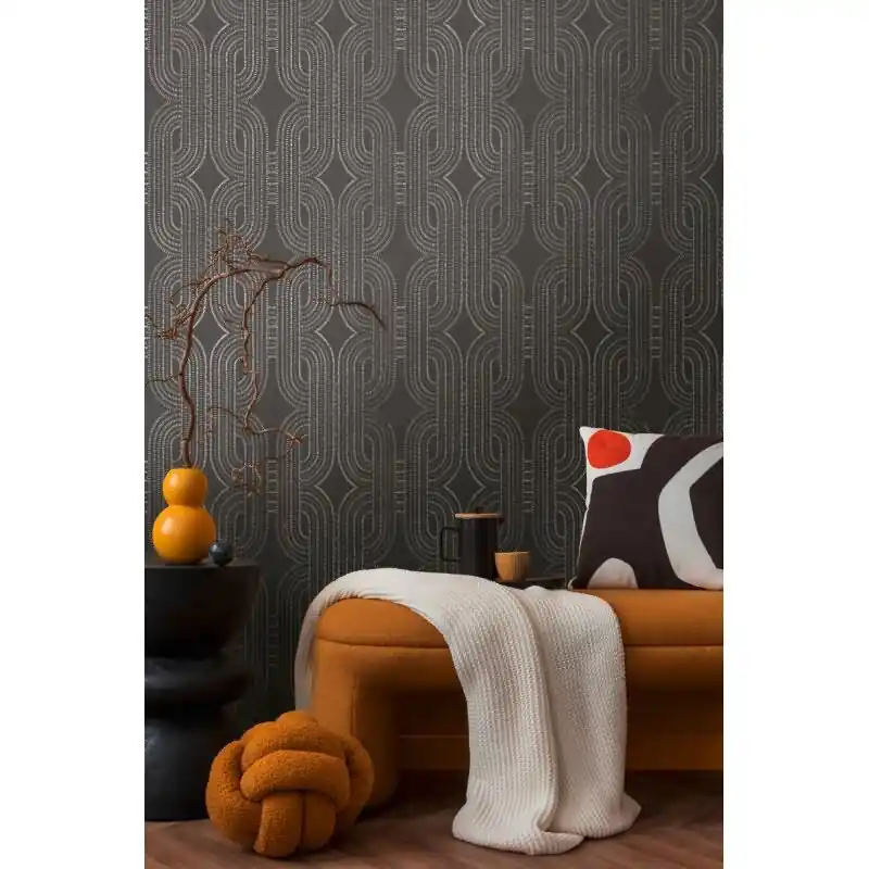 Bestpreis Vliestapete Grafik Schwarz Braun Metallic - Elegant & Modern AS Creation (KG-176089)