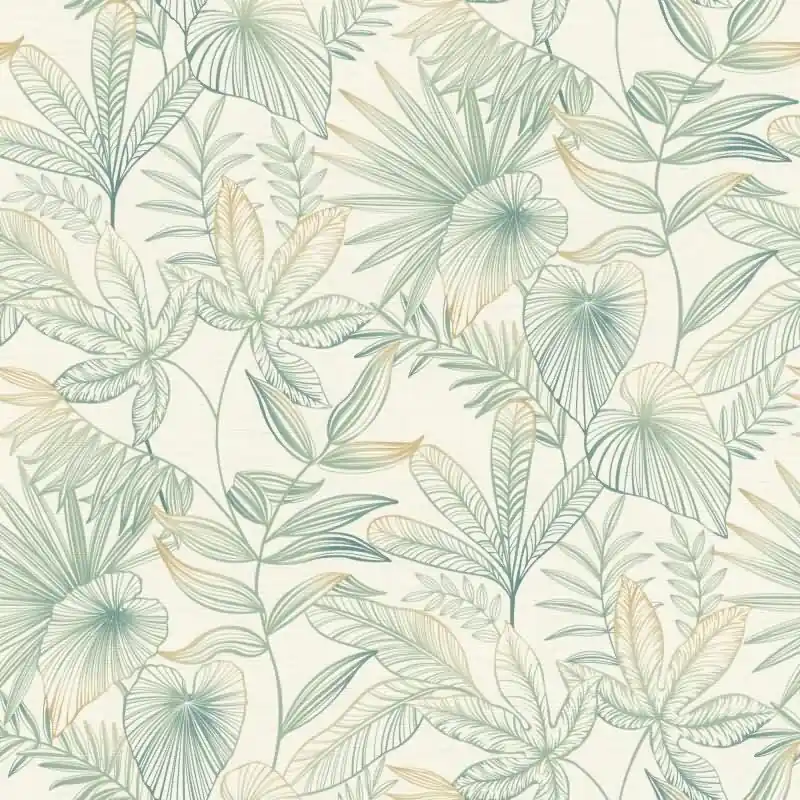 Vliestapete Grün Blätter-Zweige Landhausstil Rasch Botanical Country Charme (KG-176261) Sale