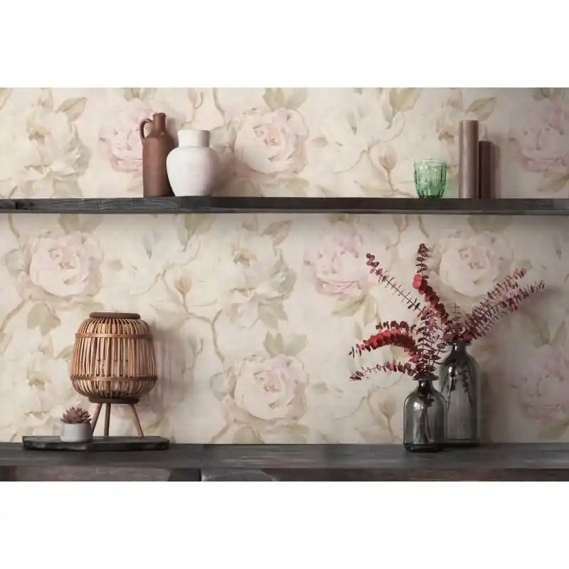 Heißes Angebot AS-Creations Pintwalls III Vliestapete mit Blumen / Floral-Design in Beige (KG-176948)