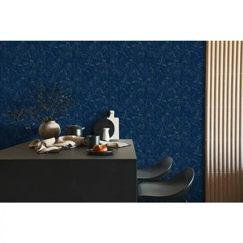 Jetzt Kaufen Blau Menschen-Design Vliestapete - Pintwalls III Kollektion (KG-176966)