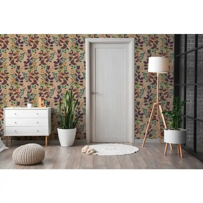 Braun Blätter & Zweige-Design Vliestapete - Pintwalls III Kollektion (KG-176976) Heißes Angebot