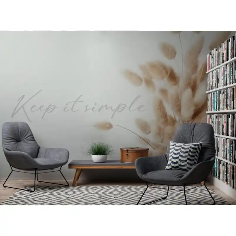 Text & Buchstaben-Muster Vliestapete im Beige-Ton - WALL LOVE Serie (KG-177035) Neu Im Sortiment