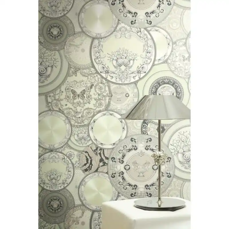 Grün Art Déco-Design Vliestapete - Versace 6 Kollektion (KG-177037) Sichere Zahlung