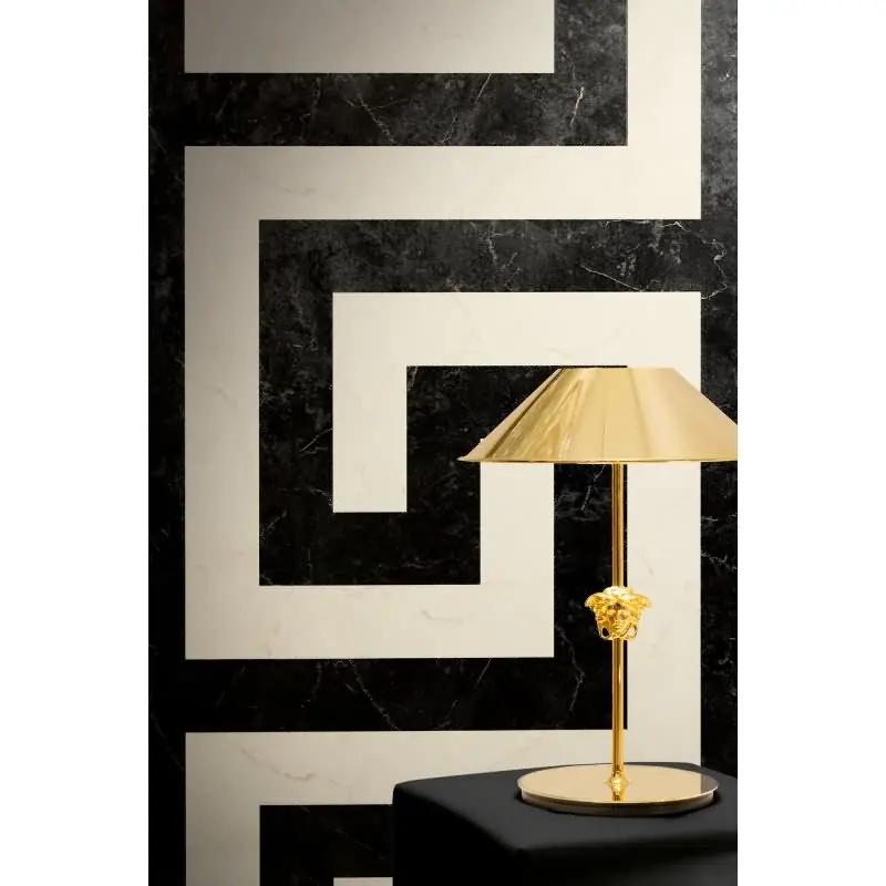 Geprüft Edle Vliestapete mit Marmor in Schwarz & Weiß (Versace 6) (KG-177044)