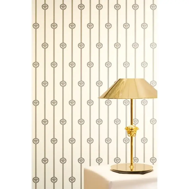 Wochenendangebot Art Déco-Muster Vliestapete im Weiß-Ton - Versace 6 Serie (KG-177060)