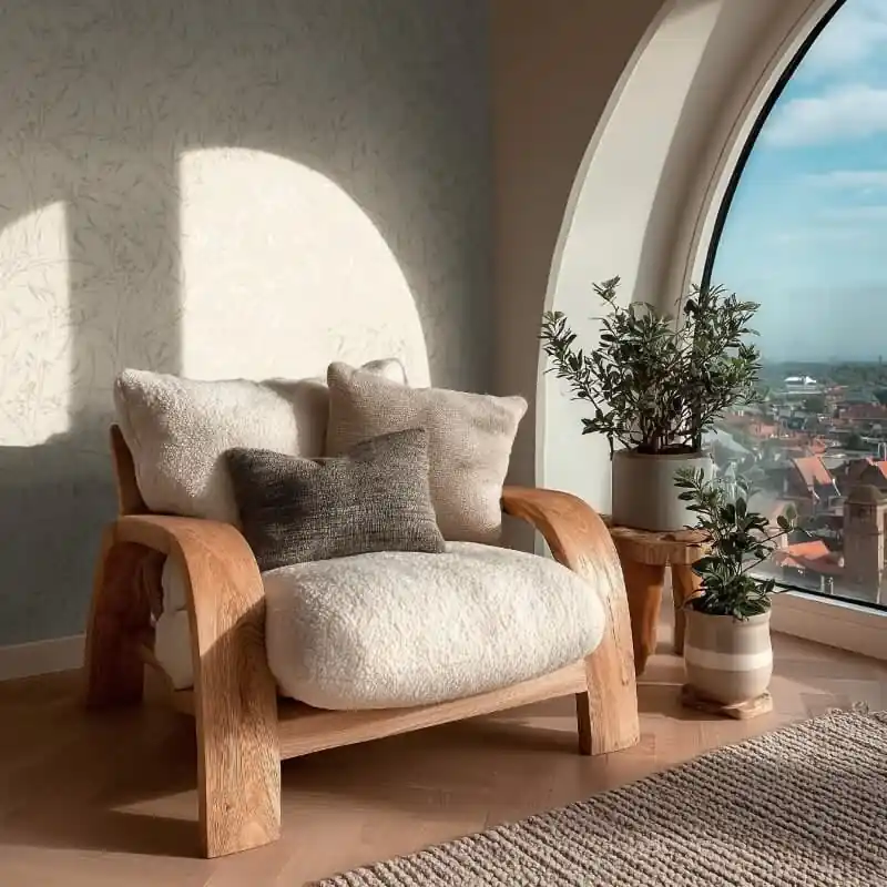 Bestseller Edle Vliestapete mit Botanical & Dschungel in Beige (Vibes & Styles) (KG-177084)